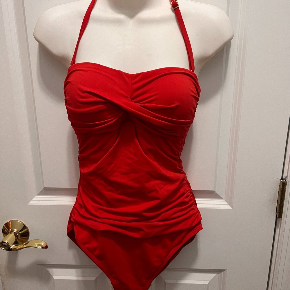 Anne Cole size 6 red swimsuit